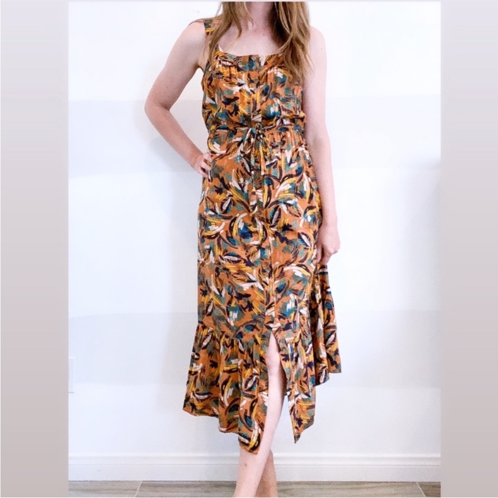 DR2 Abstract Print Boho Dress